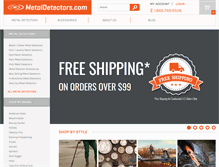 Tablet Screenshot of metaldetectors.com